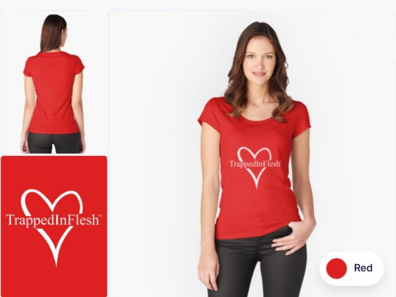 1_Redbubble_TrappedInFlesh™-Fitted-Scoop-T-Shirt